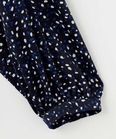 自由区 【XSサイズ～/洗える】フローイングドットプリント ワンピース