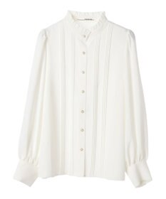 Green Parks ・ＥＬＥＮＣＡＲＥ　ＤＵＥ　ピンタックスタンドブラウス