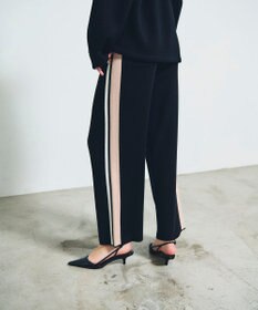 GRACE CONTINENTAL サイドラインニットパンツ