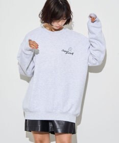 WEGO 【ユニセックス着用ITEM】ガールイラストグラフィックプルオーバー