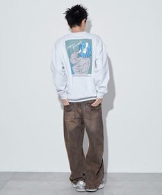 WEGO 【ユニセックス着用ITEM】ガールイラストグラフィックプルオーバー