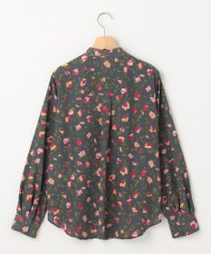 組曲 S カッティングローズプリント フリルブラウス