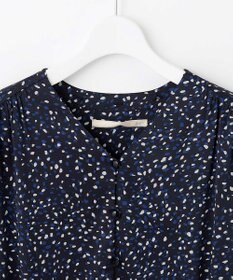 自由区 【XSサイズ～/洗える】フローイングドットプリント ワンピース