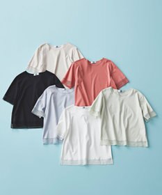 J.PRESS LADIES 【一枚で着映え】コットンスムース レース カットソー