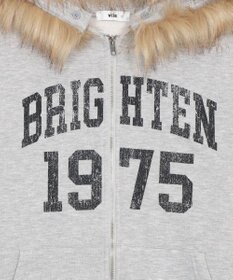 WEGO 裏起毛ファーフードBIGZIPパーカー