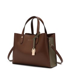 style code 【MERCURYDUO/マーキュリーデュオ】両アオリポケットサイド配色大開き開口 超軽量ハンドバッグ キーチャーム付