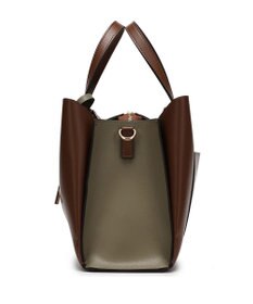 style code 【MERCURYDUO/マーキュリーデュオ】両アオリポケットサイド配色大開き開口 超軽量ハンドバッグ キーチャーム付