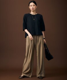 自由区 L 【人気素材・NEWデザイン】ラスティックメッシュラグランスリーブ ブラウス