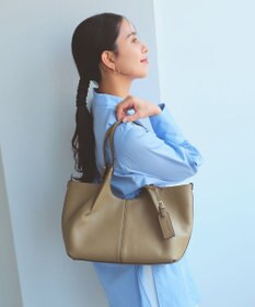 TOPKAPI 【TREASURE TOPKAPI】ソフトレザー センターステッチ 2way トートバッグ