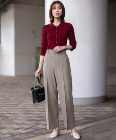 ANY SIS S CICA加工 襟デザイン ニット