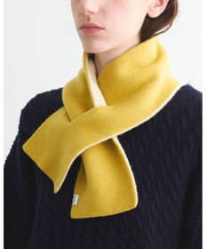 MOONBAT MACKINTOSH PHILOSOPHY(マッキントッシュ フィロソフィー）【ギフトBOX付】ウール100％ リバーシブル ニット マフラー ユニセックス 日本製