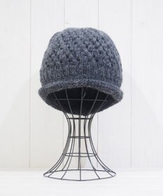 石田製帽 【防寒対策・日本製】ウールロールアップ ニット帽