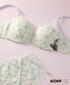 une nana cool 【リニューアル】MOOMIN × une nana cool 364ブラ レース ノンワイヤーブラ