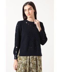 DAKS ダイヤ柄シアーニット プルオーバー