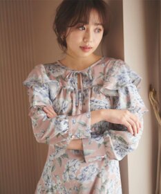 Feroux 【洗える】フラワープリント ワンピース