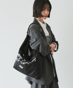 russet ステンシル風プリント ナイロン2WAYショルダーバッグ(SF-271)