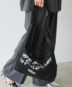 russet ステンシル風プリント ナイロン2WAYショルダーバッグ(SF-271)