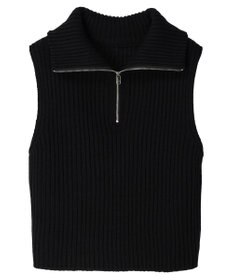 earth music&ecology ハーフジップニットベスト