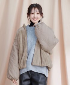 Tiaclasse 【リバーシブル】キルティングエコファー2WAYブルゾン