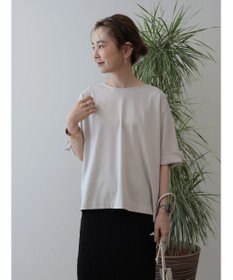 AMERICAN HOLIC 接触冷感バックタック袖折り返しカットプルオーバー