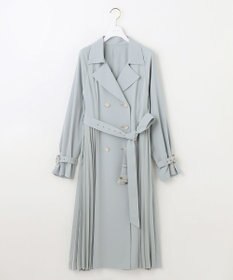 ANY SIS 【UVカット・花粉ガード】プリーツデザイントレンチ コート