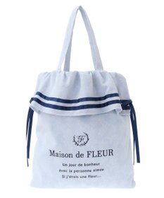 Maison de FLEUR ラインリボンジャカードトートバッグ