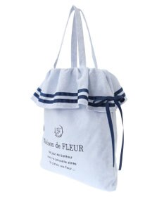 Maison de FLEUR ラインリボンジャカードトートバッグ
