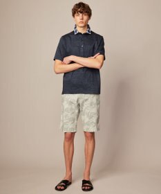 JOSEPH ABBOUD 【イタリア素材/製品染め】ボタニカルヘリンボンプリント ショーツ