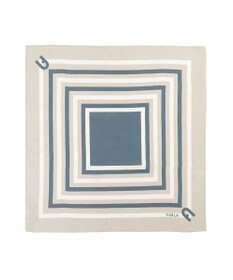 MOONBAT 【美人百花4月号掲載/シルク100%】フルラ (FURLA) スクエア柄 シルクプリントスカーフ 65cm×65cm