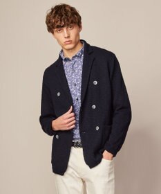 JOSEPH ABBOUD 【イタリア糸使用】コットンスラブ ニット ジャケット