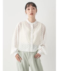 earth music&ecology ツッキリジャガードショートブラウス