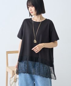 AMERICAN HOLIC 裾レース半袖プルオーバー