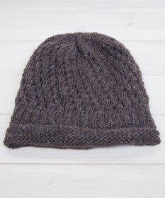 石田製帽 【防寒対策・日本製】ウールロールアップ ニット帽