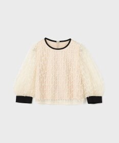 GRACE CONTINENTAL チュールリボン刺繍トップ