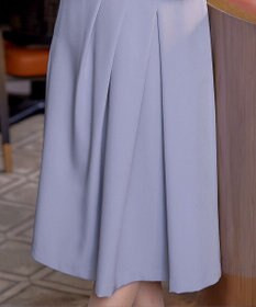 Tiaclasse L 【洗える】アシンメトリータックフレアワンピース