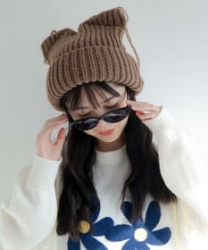 WEGO ローゲージネコミミニットキャップ