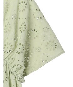 earth music&ecology コットンレースＶネックブラウス