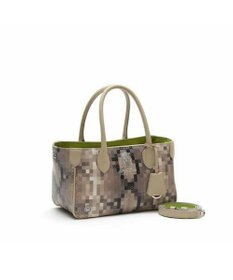 A.D.M.J. 【牛革】スネーク型押し/ミニトート(ショルダーストラップ付)