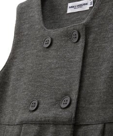 MIKI HOUSE HOT BISCUITS 【90-130cm】ポンチジャージ素材のジャンパースカート