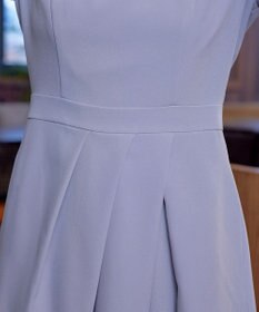 Tiaclasse L 【洗える】アシンメトリータックフレアワンピース