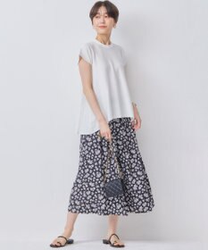 組曲 L 【WEB限定カラーあり】バックフレアニットTシャツ