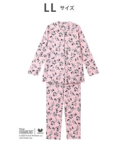 WACOAL ワコール_リラックス＆スリープ パジャマ 長袖 長ズボン 綿100%(本体) PEANUTS スヌーピー レディース FDX553 /ワコール