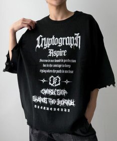 WEGO ダメージボーダーニットプルオーバー(SS)