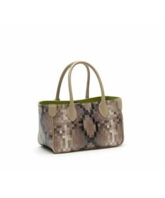 A.D.M.J. 【牛革】スネーク型押し/ミニトート(ショルダーストラップ付)