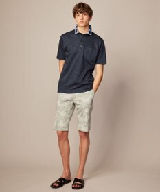 JOSEPH ABBOUD 【イタリア素材/製品染め】ボタニカルヘリンボンプリント ショーツ