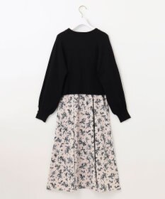 ANY SIS 【美人百花10月号掲載】ドルマンニット×プリントワンピース セット