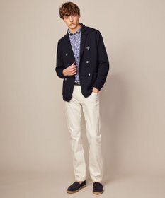 JOSEPH ABBOUD 【イタリア糸使用】コットンスラブ ニット ジャケット