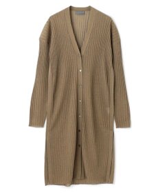 uncrave シアーニット リブロングカーディガン