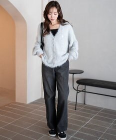 WEGO 【25年秋冬新作/WEB限定】別注USPOLOシャギーニットカーデ