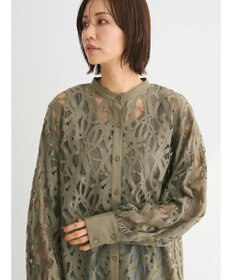 Green Parks ・ＥＬＥＮＣＡＲＥ　ＤＵＥ　レースバンドカラーブラウス